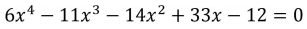 Algebra: Risoluzione online di un equazione di grado superiore al secondo